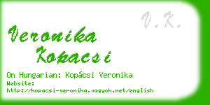 veronika kopacsi business card