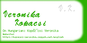 veronika kopacsi business card